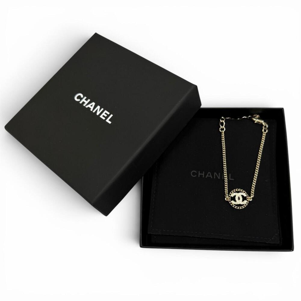CHANEL Gold Logo Charm Bracelet - Picture 2 of 9